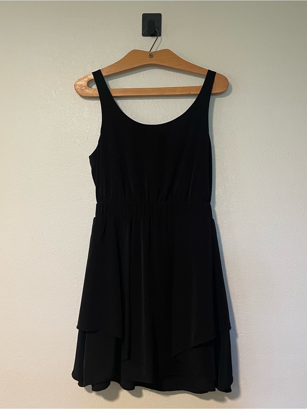 BCBGeneration Black Sleeveless Layered Mini Dress